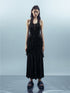 UpdateNN NORTH NODE Veilpath Fringe Halter Dress V-neck T-shirt Long-Sleeve