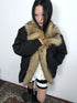 ang project Detachable Faux Fur Collar Loose Thickened Jacket