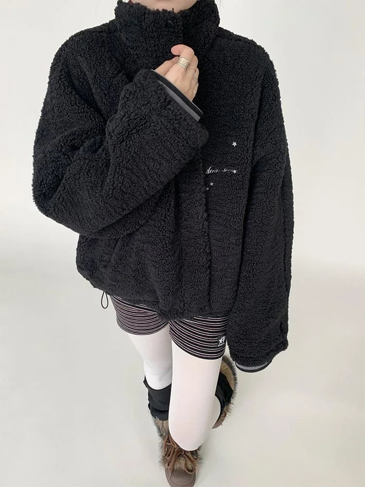 Blackberry Plaid Sherpa-Lined Winter Jacket Coats