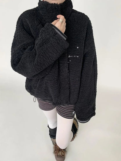 Blackberry Plaid Sherpa-Lined Winter Jacket Coats