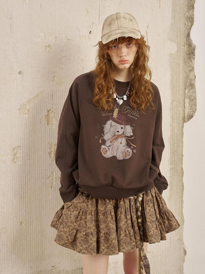 DIDDI MODA Blindfold Pup Canele Sweatshirt
