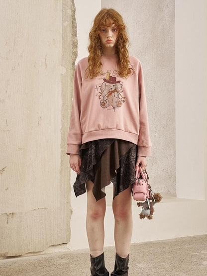 DIDDI MODA Blindfold Pup Canele Sweatshirt
