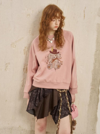 DIDDI MODA Blindfold Pup Canele Sweatshirt