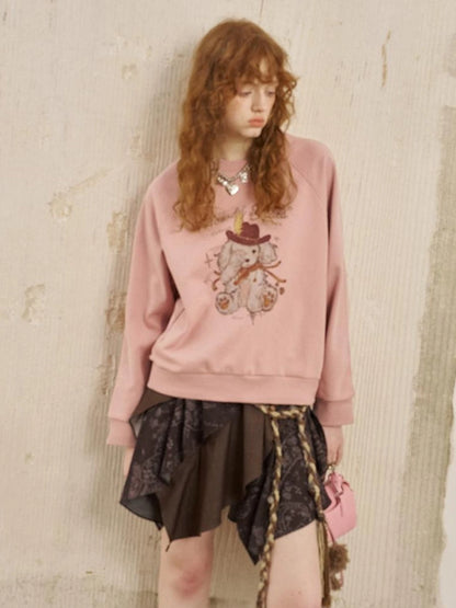 Blindfold Pup Canele Sweatshirt