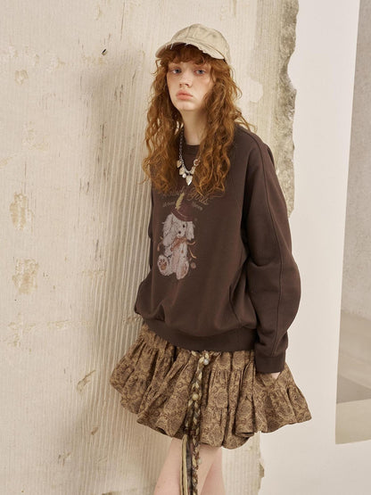 DIDDI MODA Blindfold Pup Canele Sweatshirt