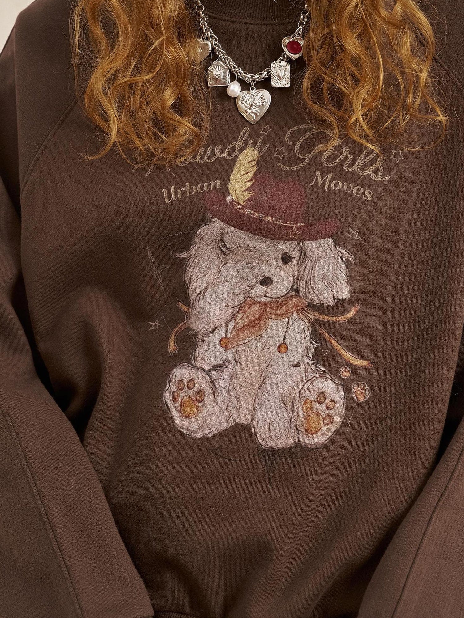 DIDDI MODA Blindfold Pup Canele Sweatshirt