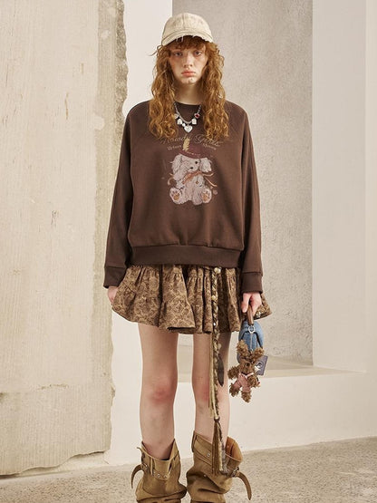 DIDDI MODA Blindfold Pup Canele Sweatshirt