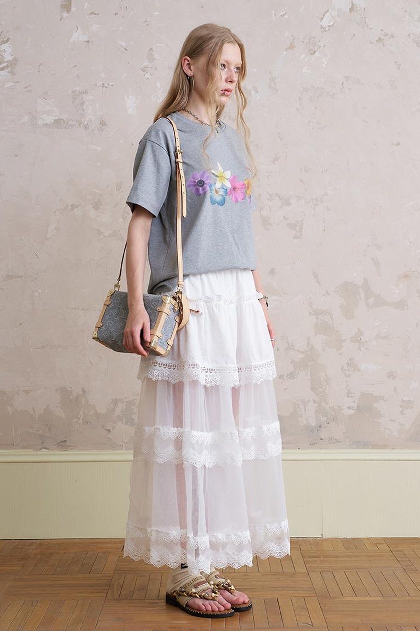 DIDDI MODA Blooming Floral Print Cotton Tee