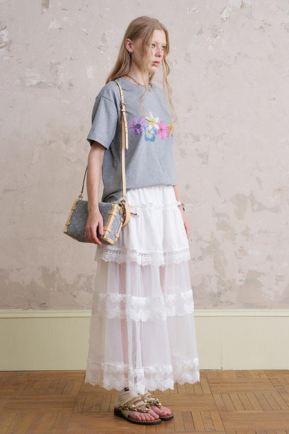 DIDDI MODA Blooming Floral Print Cotton Tee