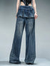 Denim Culottes With Wide Leg And Pleated Detail