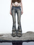 NN NORTH NODE Ruffle Wash Flared Denim Trousers