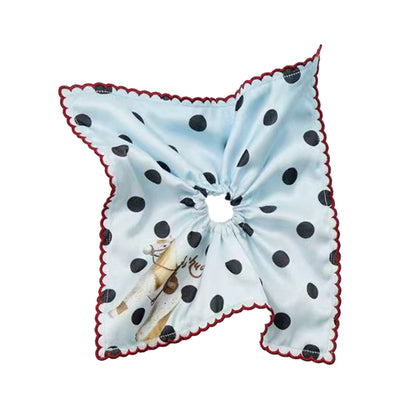 Vintage Polka Dot Pony Print Scarf Tie Hair Accessory