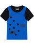 Achihara Tide Dot Mock Layered Knit Tee