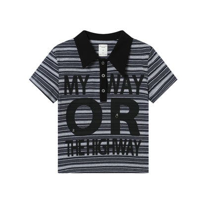 Achihara Rebel Stripe Polo My Way Or The Highway