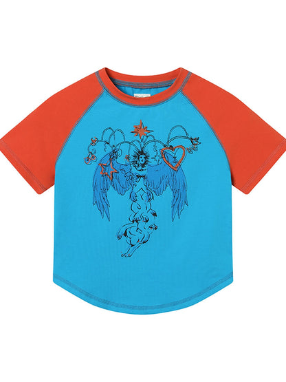 Achihara Icarus Sleeve Tee Sun Sea Colorblock