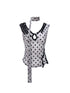 Flowers birds Market Low Cut Lace Velvet Dot Camisole Top