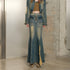 UpdateNN NORTH NODE Denim Jacket Skirt Set In Earth Tones