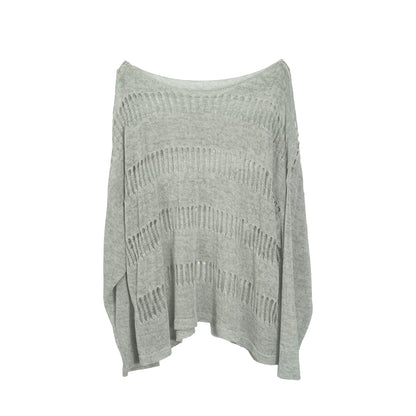 Update Cest Nous Sea Witch Linen Knit Top With Hollow Cut