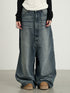 Achihara Drop Crotch Baggy Jeans Oversized Wide Leg Trousers