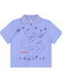Achihara Digital Dragon Polo Tee V-neck T-shirt Long-Sleeve