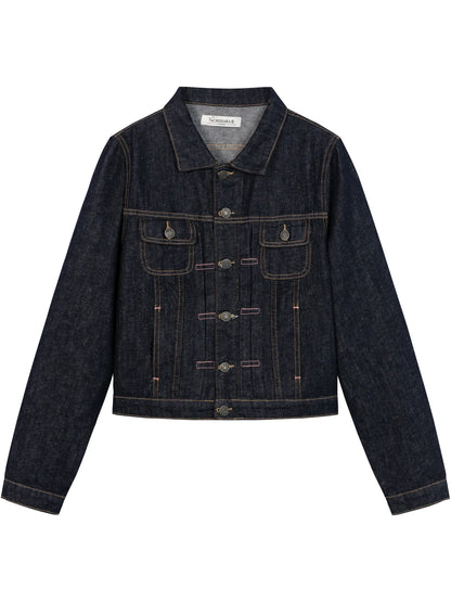 Classic Denim Jacket With Slightly Flared Jeans Set