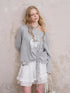 DIDDI MODA Bohemian Bow Pony Print Cropped Sleeve Tee