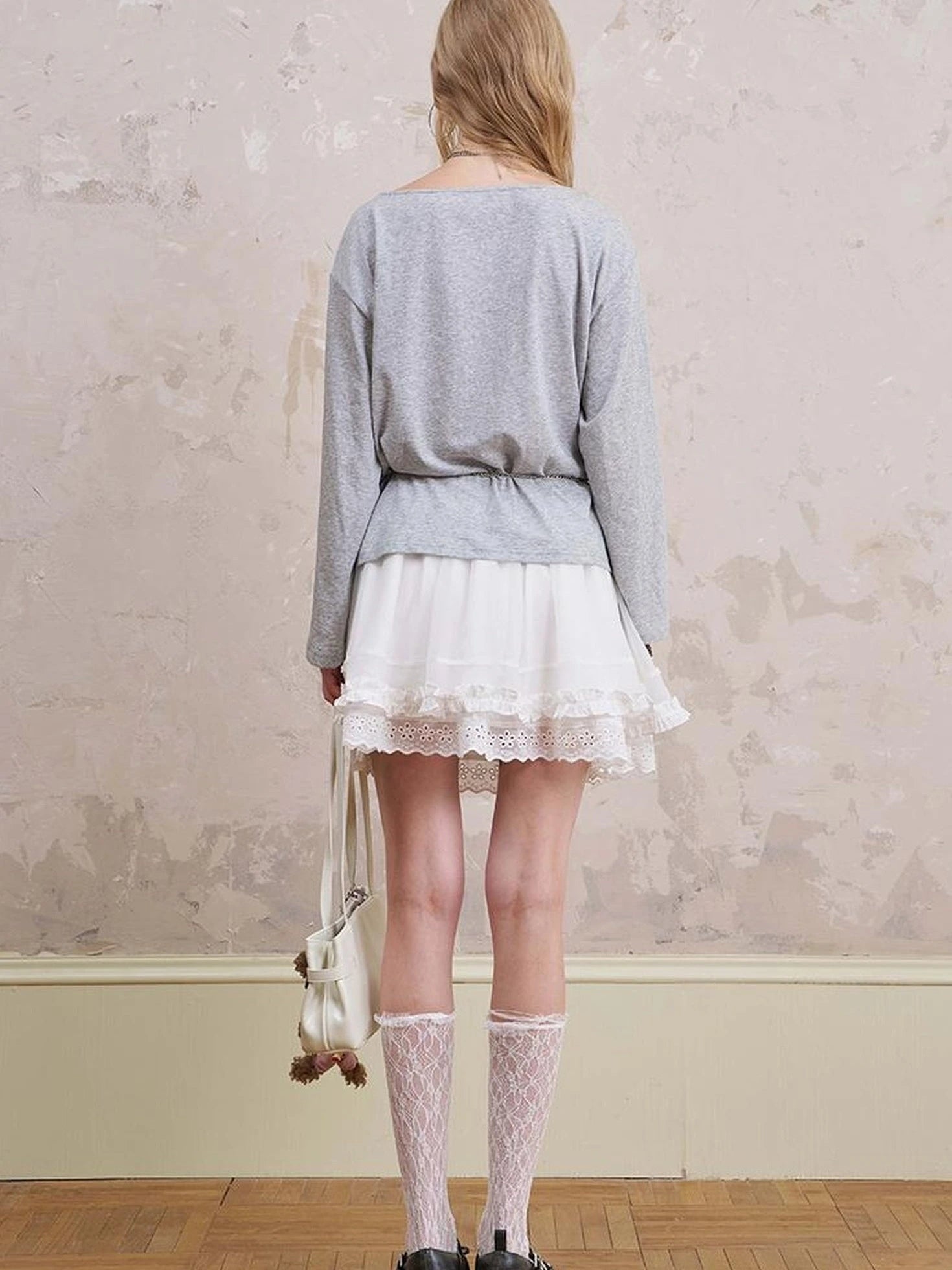 Bohemian Bow Pony Print Cropped Sleeve Tee