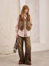 DIDDI MODA Bohemian Cashew Embroidery PU Vest