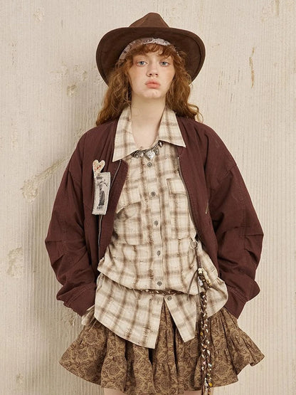 Bohemian Floral A Line Mini Puff Skirt