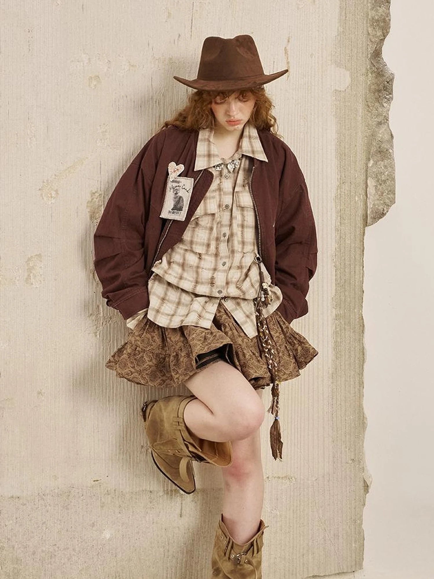 Bohemian Floral A Line Mini Puff Skirt