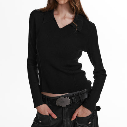 ALINNV STUDIO Basic Turn Collar Layering Shirt With Sleeveless Vest