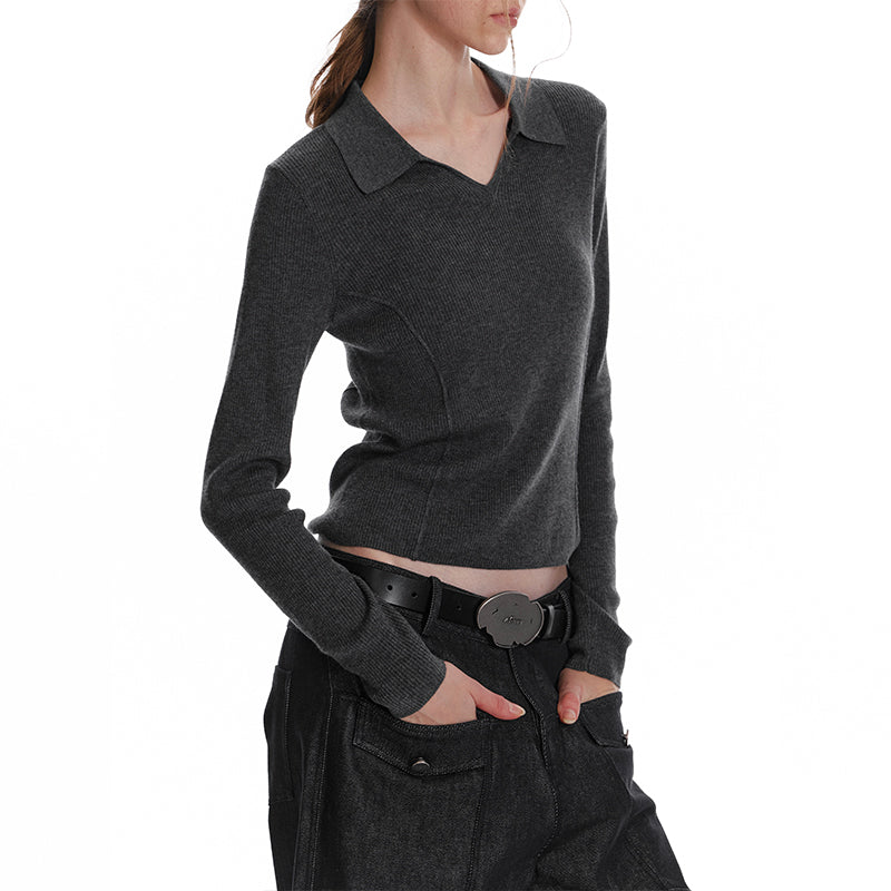 ALINNV STUDIO Basic Turn Collar Layering Shirt With Sleeveless Vest