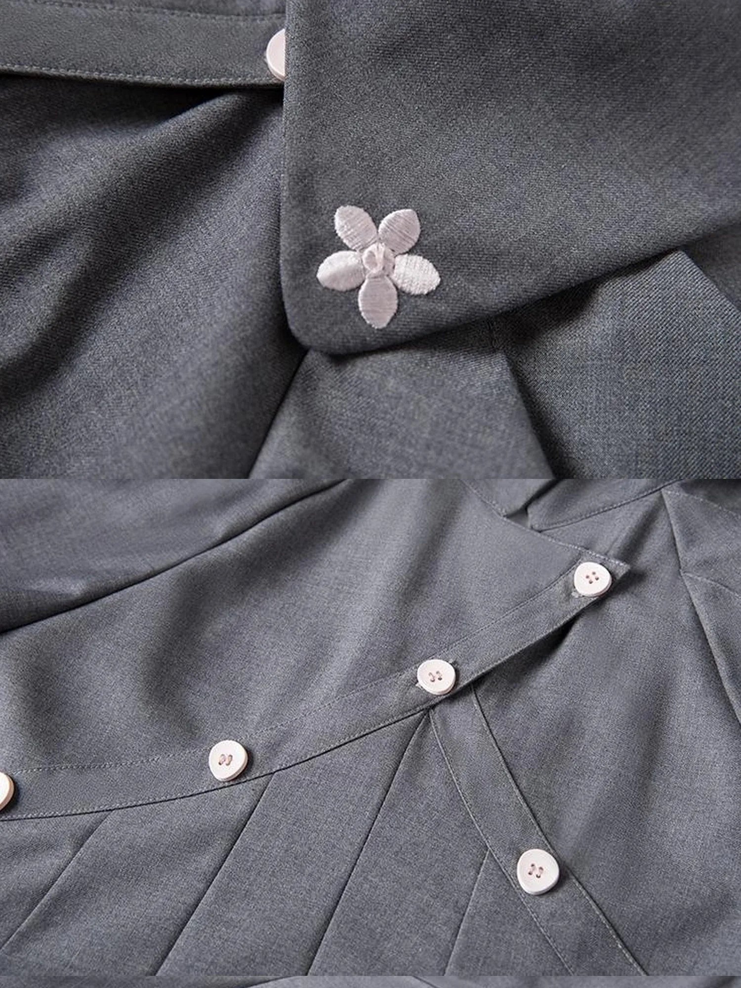 Box Sleeve Pleated Asym Skirt