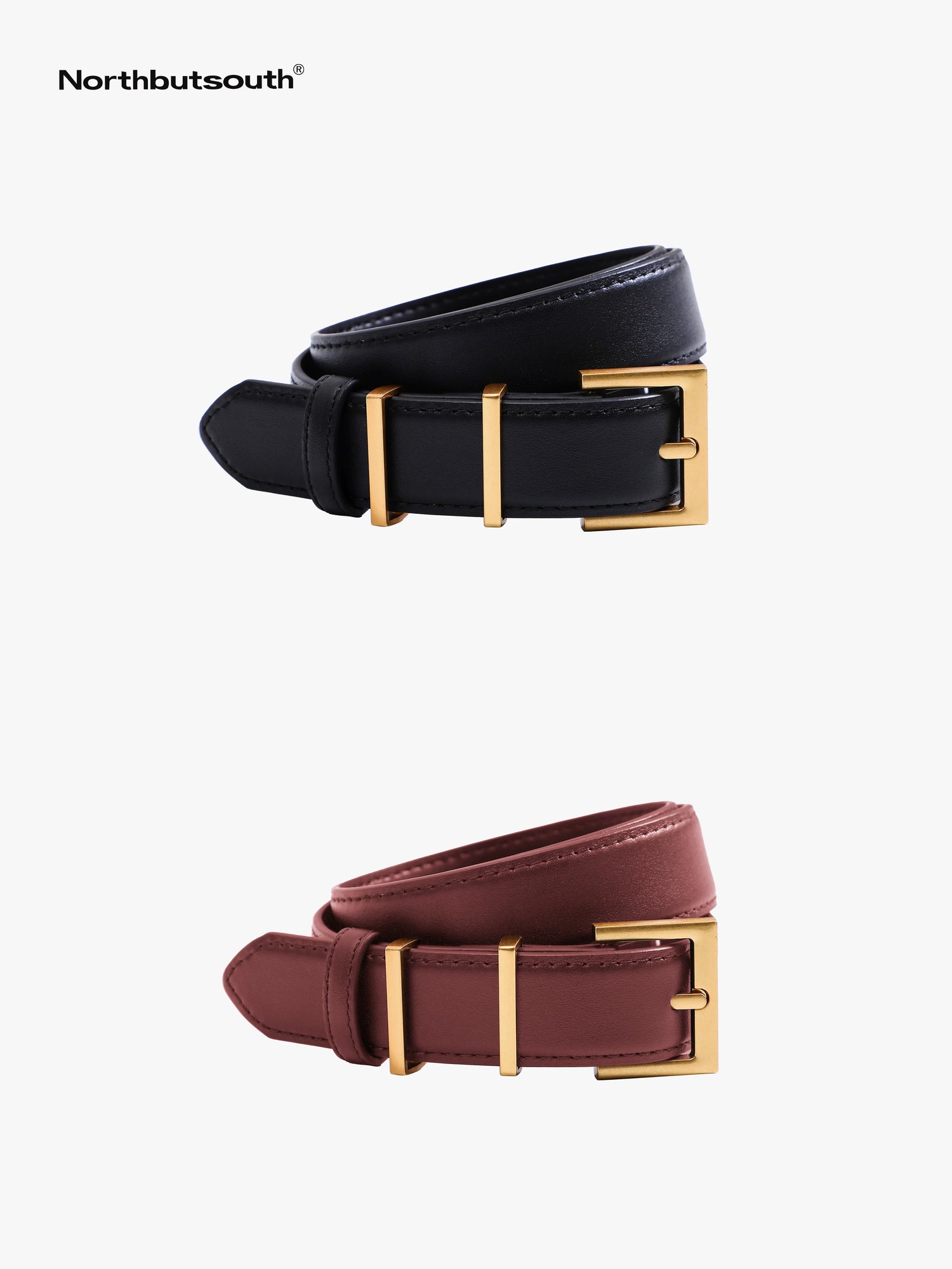 Brass Single Side Buckle Small Square Head Women&