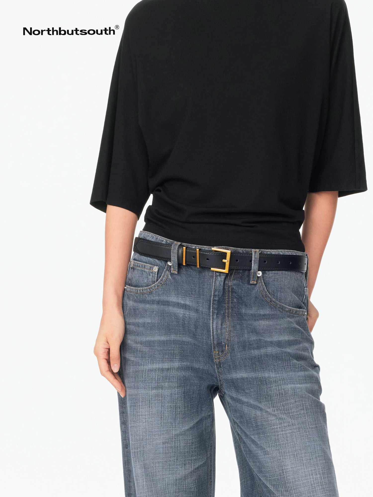 Brass Single Side Buckle Small Square Head Women&