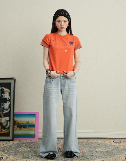 Achihara Breezy Wash Wide Leg Jeans