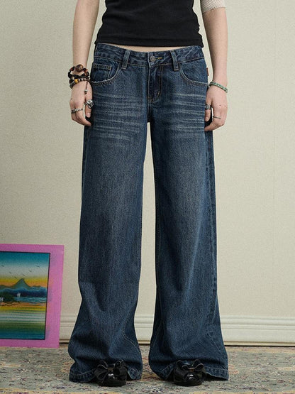 Achihara Breezy Wash Wide Leg Jeans