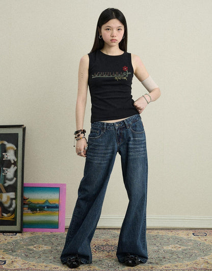 Achihara Breezy Wash Wide Leg Jeans