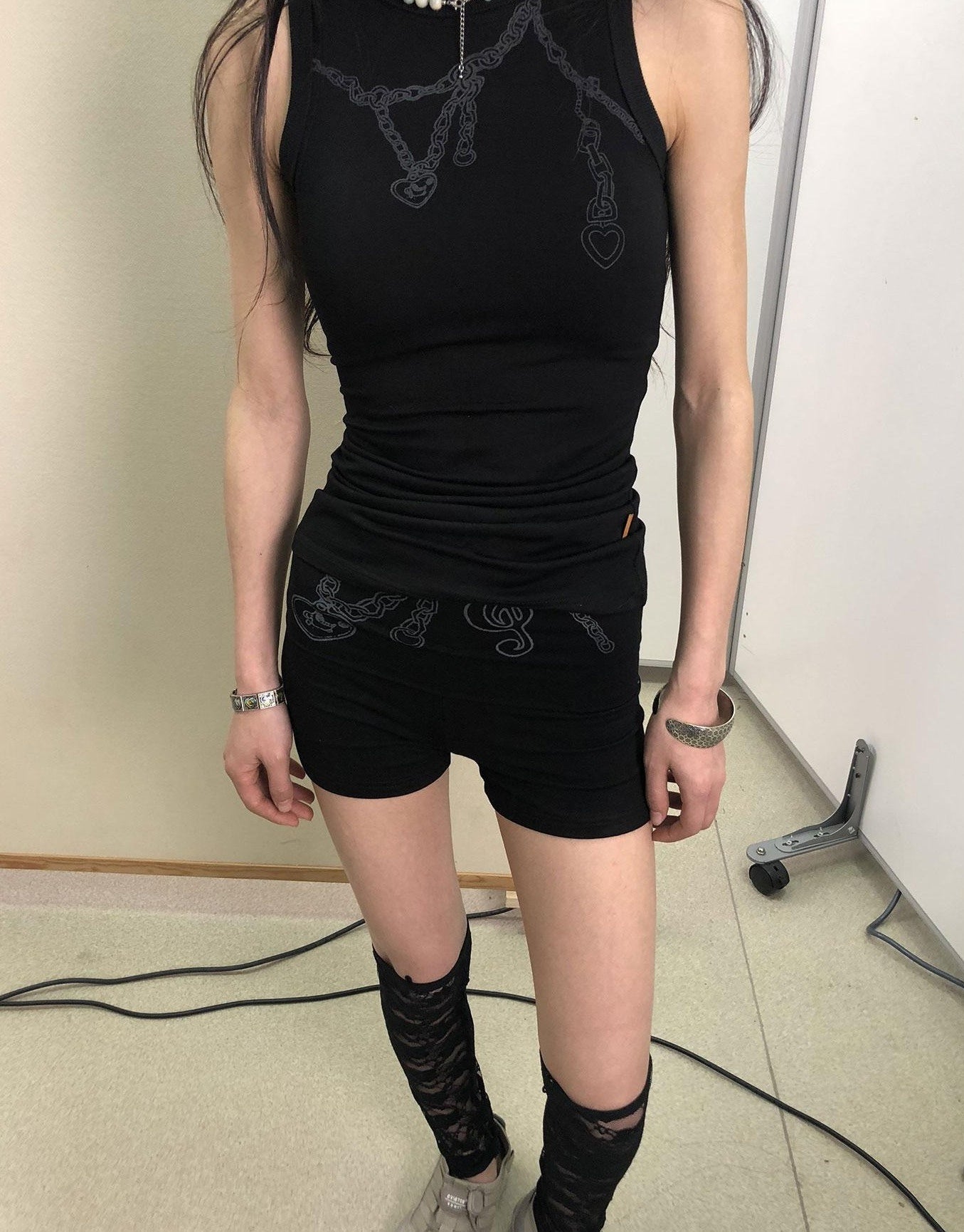 Achihara Breton Chain Romance Sleeveless Top