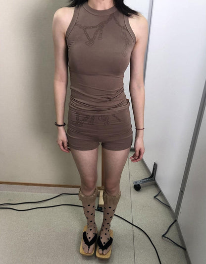 Achihara Breton Chain Romance Sleeveless Top