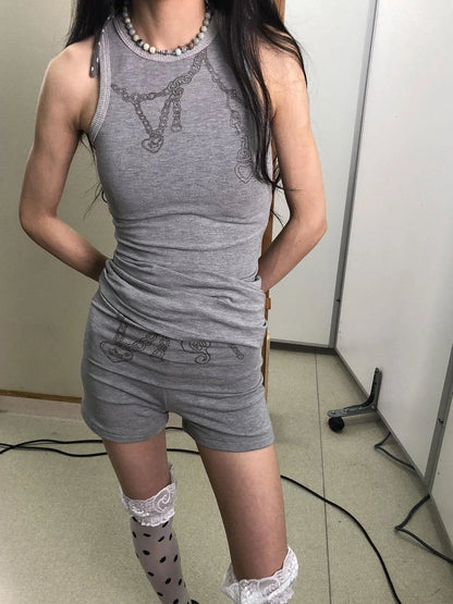 Breton Chain Romance Sleeveless Top
