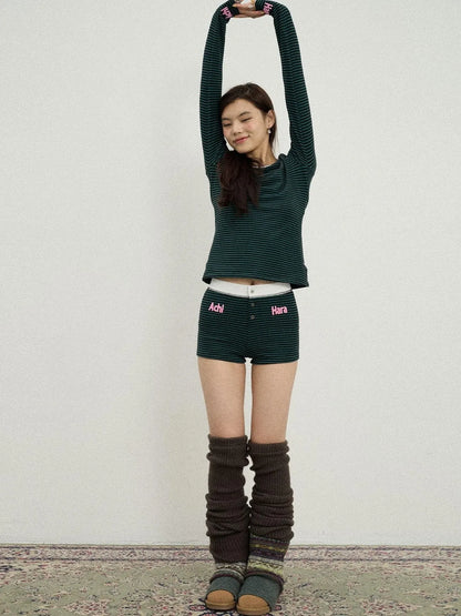 Breton Raspberry Slim Fit Long Sleeve Tee