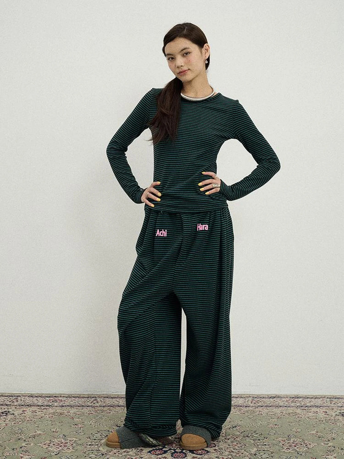 Breton Raspberry Slim Fit Long Sleeve Tee