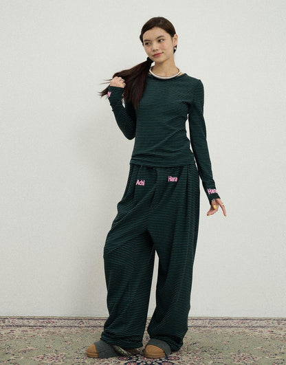 Achihara Breton Raspberry Slim Fit Long Sleeve Tee