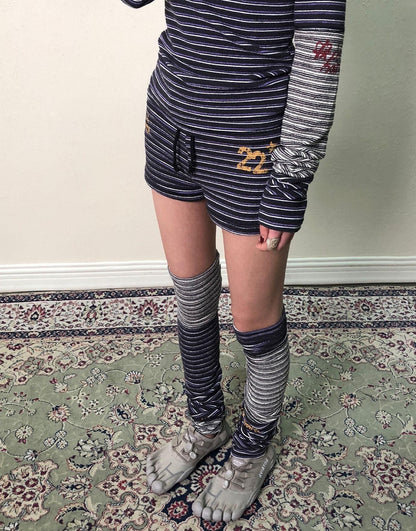 Achihara Breton Star-Print Leg Warmers