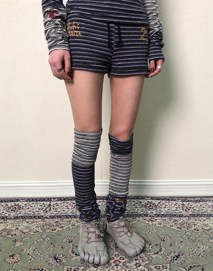Achihara Breton Star-Print Leg Warmers