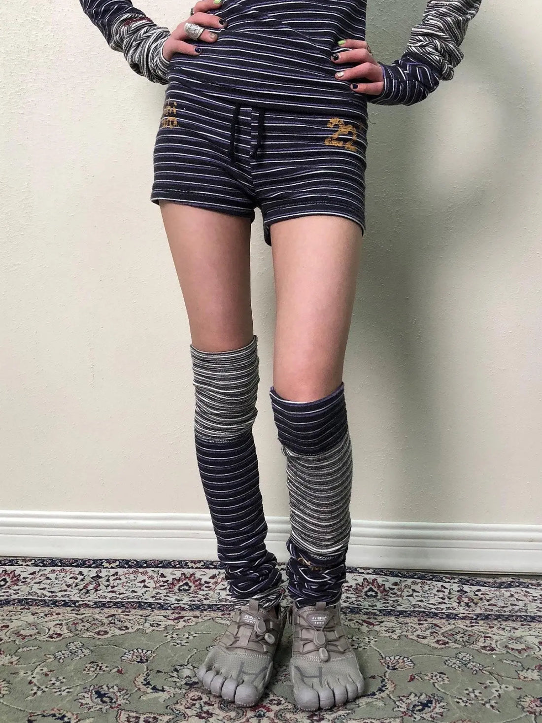 Breton Star-Print Leg Warmers