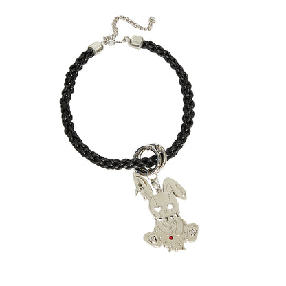 YOSHUYUKI Vintage Gold Rabbit Collar Necklace Detachable Two Tone Metal