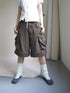 ang project Vintage Washed Wide Leg Denim Mid Length Trousers