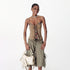 2th Desire Slim Glitter Leopard Lace Trim Knit Camisole